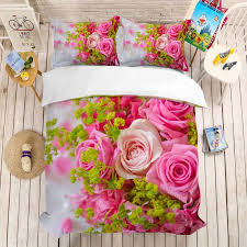 3d Rose Quilt Cover Set Bedding Set