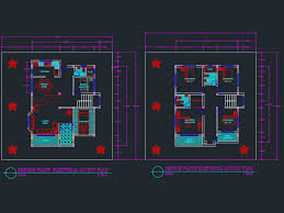 residential housing in autocad cad