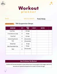 printable trx beginner workout plan