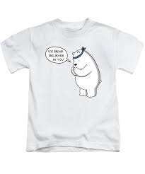 Miniso x we bare bears. Ice Bear Believes In You Kids T Shirt For Sale By Angga Atra