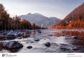 scenic river landscape in italy a