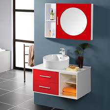 Find 22 bathroom vanity from a vast selection of bathroom sinks & vanities. Js Bright Red Bathroom Vanity With Mirror Creative Design Db Kitchen