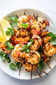 Spicy Garlic Shrimp Skewers Simply Delicious gambar png