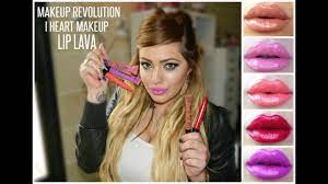 makeup revolution lip lava swatches