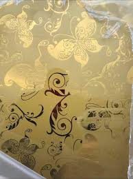 Acid Etched Glass With Flower Designs