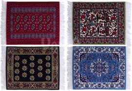 absorbent coasters with rug designs