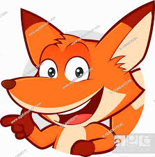 fox cartoon character in round frame