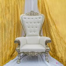 throne chair silver single na