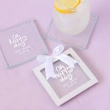 Personalized Wedding Glass Coasters