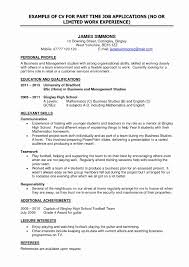 Resume Examples For Part Time Job Under Fontanacountryinn Com