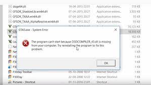 fixing d3dcompiler 43 dll missing error