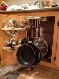 sliding pots and pans rack