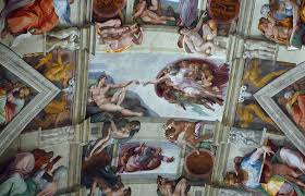 Sistine Chapel ceiling   Wikipedia  above  left to right  Renaissance examples of perspective  including Leonardo  da Vinci s    The Last Supper    and Pietro Perugino s    Christ Giving the Keys  to    