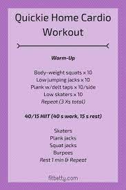 at home cardio workout no equipment