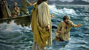 Resultado de imagem para jesus anda sobre as águas