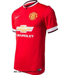Camisa manchester united nike vodafone 2003 reserva azul. Nueva Camiseta Del Manchester United Primera 2014 2015 Camisetas Camiseta Manchester United Camisetas De Futbol