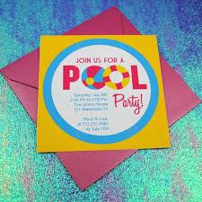 Swimming Birthday Party Invitations Templates Epic Pool Party
