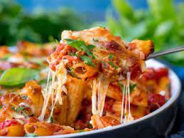 sausage pasta bake with chorizo and