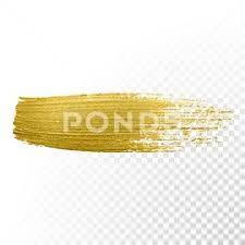 Vector Gold Paint Brush Stroke Stock