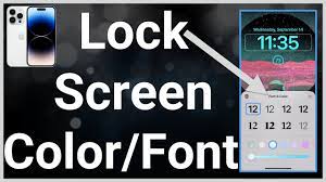 font of clock on iphone lock screen