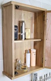 solid oak wall mounted bathroom cabinet