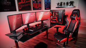 Cougar mars gaming desk (video game). Ultimate Gaming Desk Setup Best Ever Youtube
