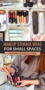 diy makeup storage ideas for small
