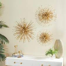 Metal Gold Starburst Wall Decor