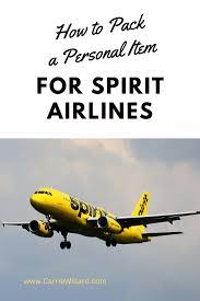 personal item for spirit airlines