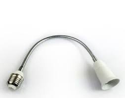 E26 To E26 Light Socket Extender Lamp Bulb Adapter Flexible Extension 30 Cm