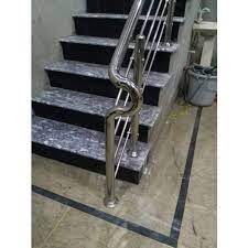 One door #2 handrail for 2 step with fasteners. Stainless Steel Floor Mounted Railings Diameter 5 20 Mm Rs 800 Running Feet Id 20501083355