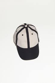 Black/White Cotton Baseball Cap