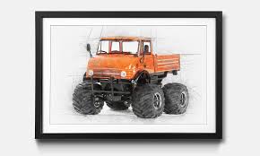 Framed Wall Art Orange Mog