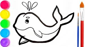 Menggambar ikan bisa menjadi kegiatan yang seru untuk mengisi waktu luang. Cara Menggambar Dan Mewarnai Ikan Paus Biru Untuk Anak Tk Youtube