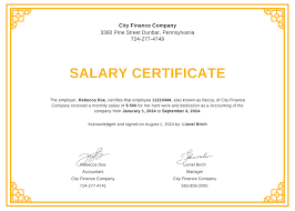 Salary Certificate Sample New Free Salary Certificate From