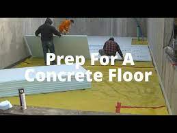 before pouring a concrete floor