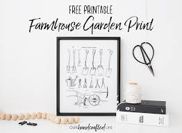 Free Printable Farmhouse Garden Tools