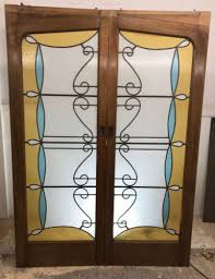 Unique Art Deco Stained Glass Doors