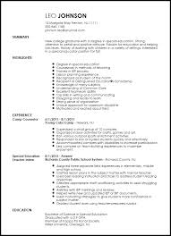 Free Entry Level Special Education Teacher Resume Template Resume Now
