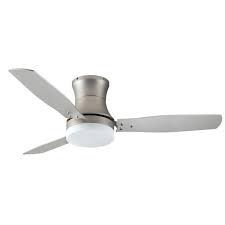 Troposair Modernaire 52 In Satin Steel Ceiling Fan And Light 88454 The Home Depot