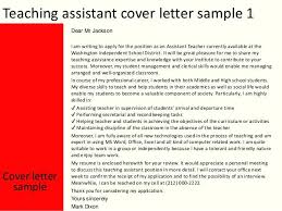 Sample Teacher Assistant Cover Letter Sample Cover Letter For