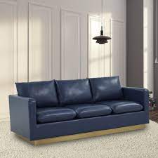 leisure mod nervo navy blue l sofa