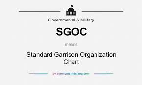 Sgoc Standard Garrison Organization Chart In Governmental