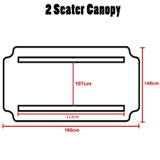 Replacement Canopy For 2 Or 3 Seater