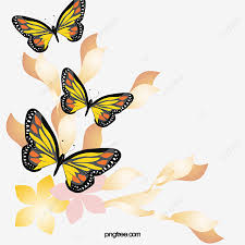 Flowers And Butterflies Borders Vector, Butterfly, Butterfly Flowers,  Flowers Vector PNG Transparent Clipart Image and PSD File for Free Download