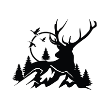 Deer Mountain Logo Silhouette Deer