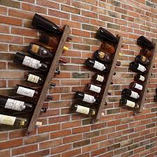 Rustic Wall Mounted Wooden Wine Rack 24