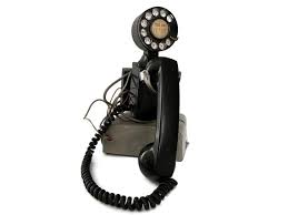Vintage Black Rotary Dial Wall Phone