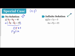 lesson 3 2 special cases to solving a