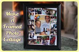 easy framed photo collage for a gift